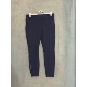 White House Black Market Navy Blue Ponte Skinny Ankle Stretch Pants 10 Excellent
